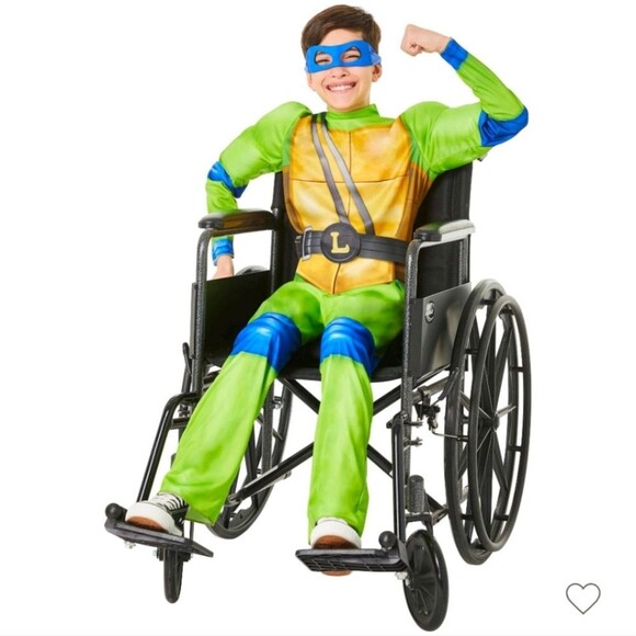Wheelchair Ninja Turtle Costume New M(7-8 Adaptive Design One Size Light Up Belt - Picture 1 of 4